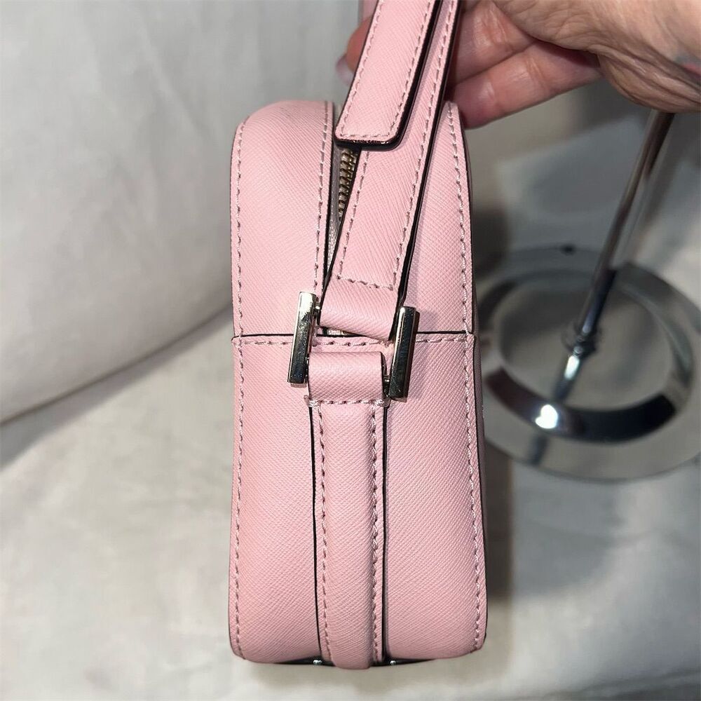 Kate Spade Pink Saffiano Leather Crossbody Bag Adjustable Strap - Picture 6 of 11